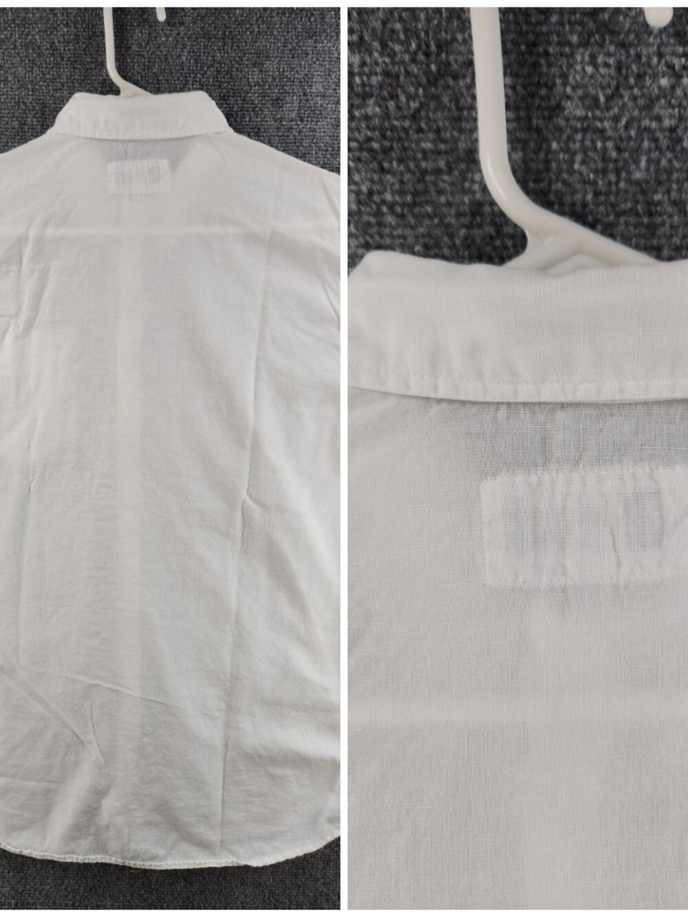Armani Lightweight Linen Cotton Button-Down Large White Romania Solid Luxury - Picture 16 of 16